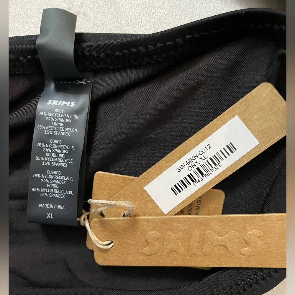NWT Skims Monokini One Piece Swimsuit in Onyx Size XL